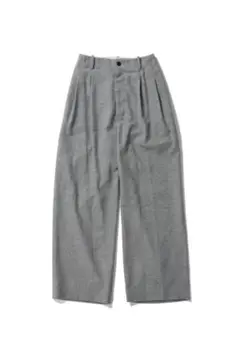 【タグ付き新品】pelleq ペレック レザーパンツ pelleq / loose fit trousers (oats,charcoal) | JUQUI Online