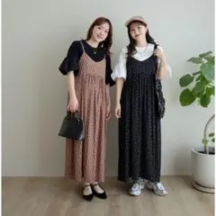 terawearemu omi 花柄キャミワンピース ブラウン L