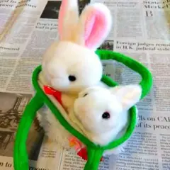 CUTE FARMウサギのコレクション　 ウサギ×2と専用バッグ