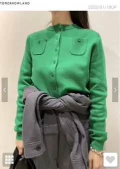【美品】CABaN コットンカシミヤ クルーネック カーディガン