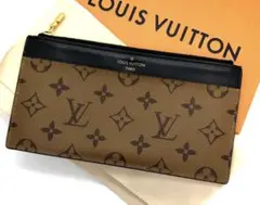 美品 LOUISVUITTON モノグラム リバース スリムパース 長財布