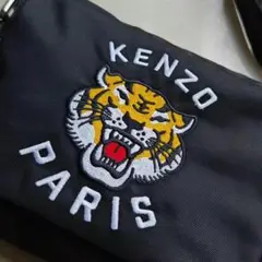KENZO トラ刺繍 ブラックショルダーバッグ