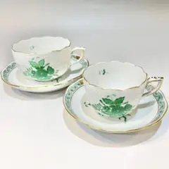 ヘレンド カップu0026ソーサー インドの華 2点セット 0705-ma056