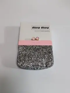 新品 ミュウミュウ ノベルティ ポーチ がま口 ピンク