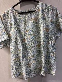 綿100花柄ブラウス2