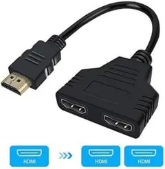 HDMI分配器 1入力 2出力 1080P 複数出力 ミラーモード 30cm