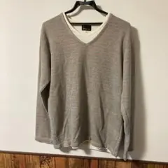 TKショップ 長袖 グレー 重ね着風