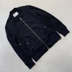 MEN'S BIGI ジャケット ジップアップ ポケット付き ブラック 長袖 S