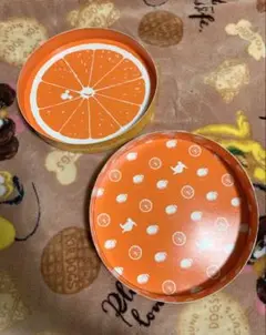 ディズニー お菓子空き箱 ドナルド オレンジ丸型 ディズニーシーディズニーランド