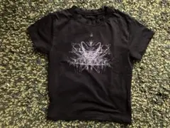 ブラック　グラフィックプリント Tシャツ