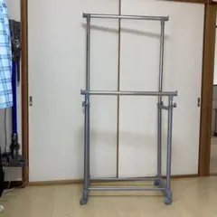 2連式キャスター付きハンガーラック