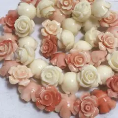 dn784/SALE！人工石◇バラ　マーブルmix 約12mm2連