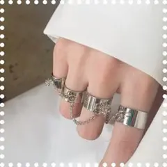 【再入荷】リング シルバー ユニセックス 指輪 セット モード系