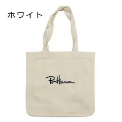 RHC トートバッグ キャンバス エコバック LA限定 ロゴ入り 刺繍 ホワイト