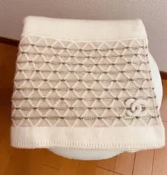 シャネル クリームホワイト カシミヤ ストール