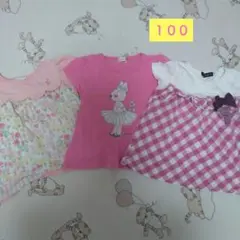 女の子　半袖Tシャツまとめ売り　100cm ピンク　ニットプランナー べべ