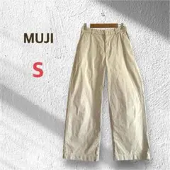 無印良品 ワイドパンツ S ライトベージュ コーデュロイ カジュアル