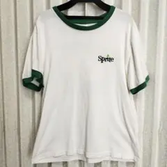 Sprite ロゴ刺繍 半袖Tシャツ ホワイト/グリーン