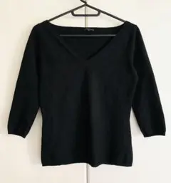 【美品】theory Vネックニット　7部袖