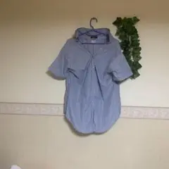 新品　ストライプ 半袖 ブラウス