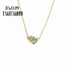 (美品) K10YG◆一粒ネックレス