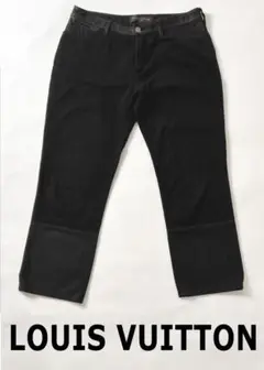 LOUIS VUITTON ブーツカット　デニムパンツ　フレア　モノグラム　40 LOUIS VUITTON ブーツカット デニムパンツ フレア モノグラム 40