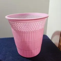 レトロ ピンク ごみ箱 de7