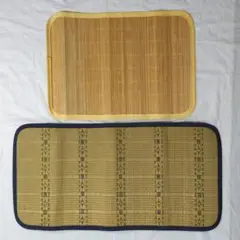足元ひんやり (竹マット41×58cm)と(ゴザ 40×80cm) 合計2枚