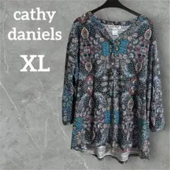 希少♡cathy daniels【XL】トップス 7分袖 カットソー カジュアル