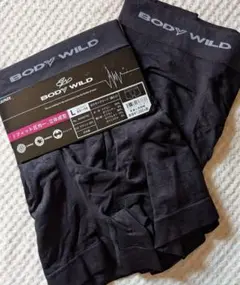 ♦日曜SALE♦BODYWILD ボクサーパンツ 2枚　新品 　ブラック柄入り