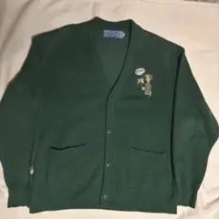 カーディガン left alone グリーン 緑 刺繍有り