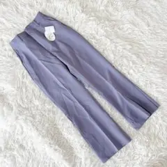 新品 《Co》 (M) 裾スリットスラックス クリース ストレッチ きれカジ