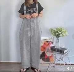 しまむら　natsumi フィッシャーマンデニム　ライトグレー L