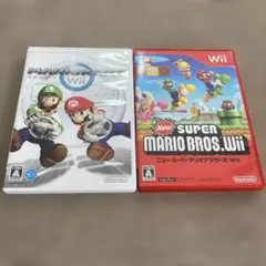 訳あり【Wii】a-8 Newスーパーマリオブラザーズ　マリオカート　マリカー