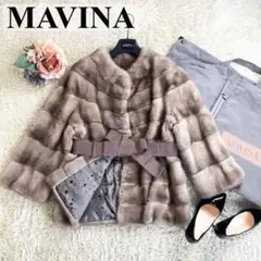 【未使用級】MAVINA x コペンハーゲンファー ミンクコート ベルテッド L