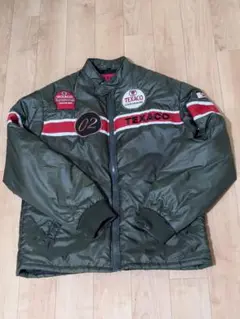 美品★上野商会 TEXACO ベロア スカジャン トラックジャケット 中綿 L 美品☆上野商会 TEXACO ベロア スカジャン トラックジャケット