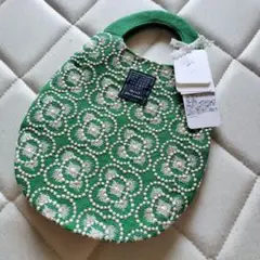 【新品未使用】ミナペルホネンウズラバッグblumen グリーン