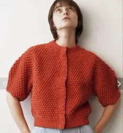 トップス clane 3D DOT HALF SLEEVE KNIT CARDIGAN CLANE - スリーディー ハーフスリーブ ニット カーディガン - 3D