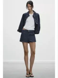 ZARA 今春　チノデニムTRFショートパンツ