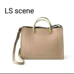 【美品】LAZYSUSANメタルハンドル 2WAY ショルダーバッグ♡A4収納可