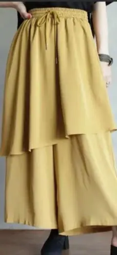 BITTOKO レイヤード ワイドパンツ