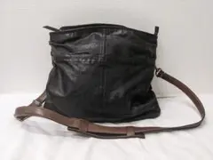 コーチ イースト ウェスト サッチェル 2way ショルダーバッグ 黒