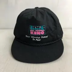 【US古着】NISSIN製 Travel KENO ビンテージ キャップ 黒
