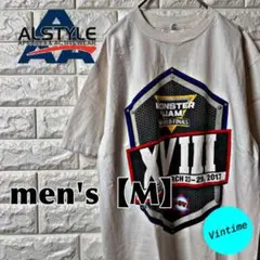 AH164【AAA】プリントTシャツ【メンズM】ホワイト