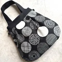 ハンドメイド　グラニーバッグ　バルーンバッグ　トートバッグ　ショルダー　ドット