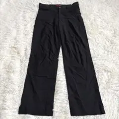 6903 ストレッチパンツ L 黒 ブラック 薄手 ブラック ウエストゴム