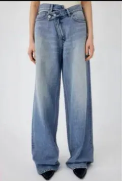 moussy マウジーCROSS WAIST WIDE STRAIGHT 1