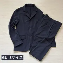 GU カジュアルスーツ　ネイビー　Sサイズ　セットアップ