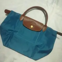 15S 超美品 ロンシャン プリアージュ ミニトートバッグ 水色