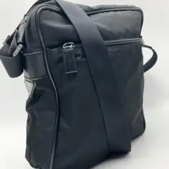 PRADA ショルダーバッグ テスートナイロン レザー ブラック メンズ
